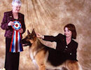 Best In Show with Judge Gerona McQuaid - Crocus Obedience and Kennel Club - February 2006